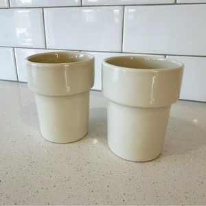Set of Two Vintage 1970's Wilton Armetale Plough Tavern Coffee Cups